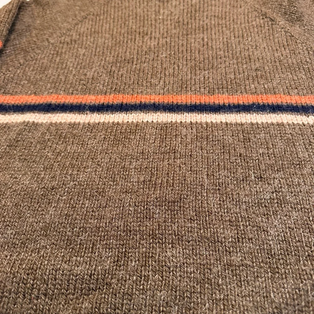 Handmade | Recycled Wool Blend Stripe Sweater | Earthtone Heritage Knit | M - Picture 4 of 7